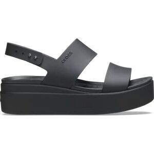 Crocs Brooklyn Low Wedge Sandals Black Platform LiteRide 206453 Womens 6